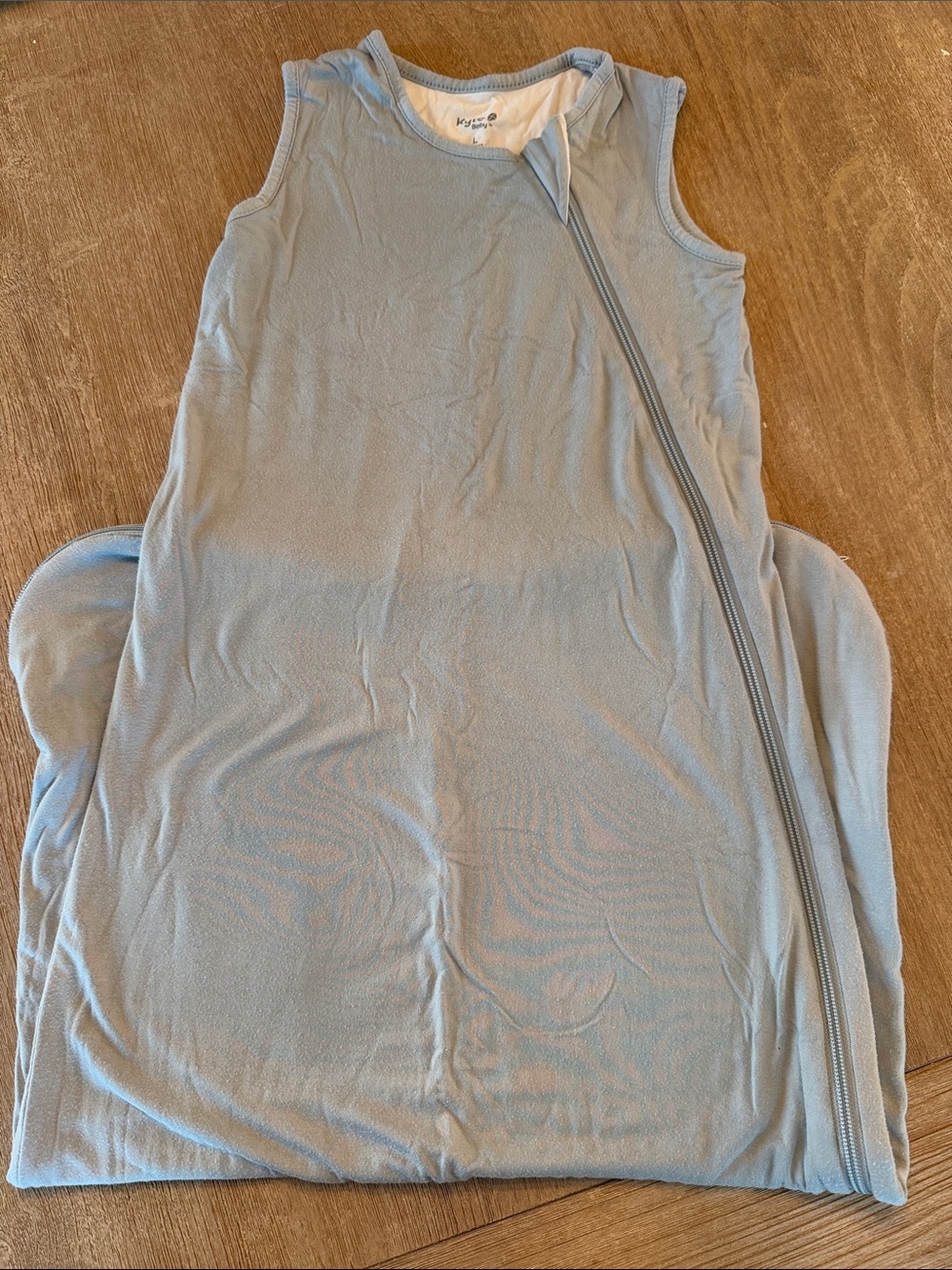 Kyte BABY Light Blue Sleeveless Zip-Front Sleep Sack .5 TOG Size L